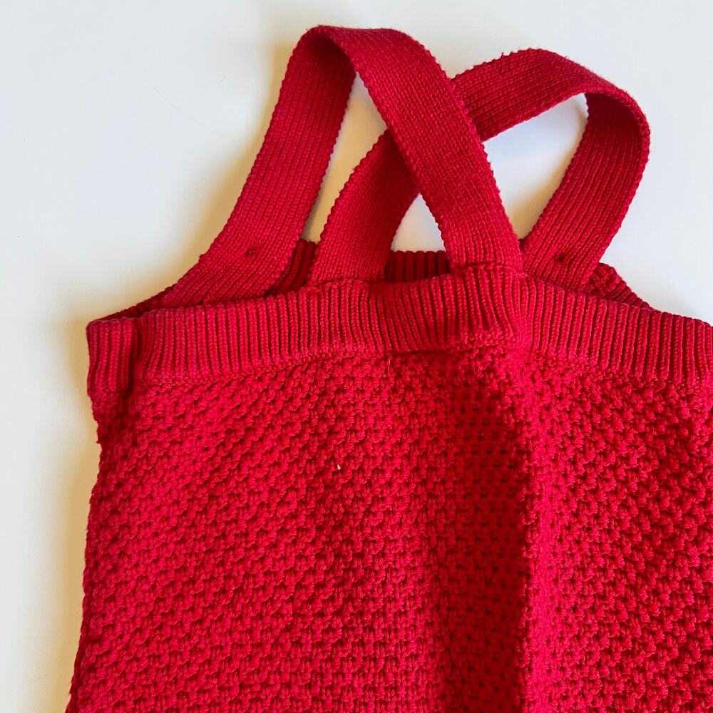 Hanna Andersson Red Baby Knit Overalls 70cm - Picture 9 of 11